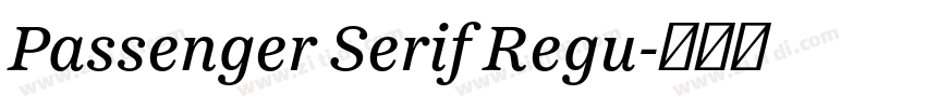 Passenger Serif Regu字体转换